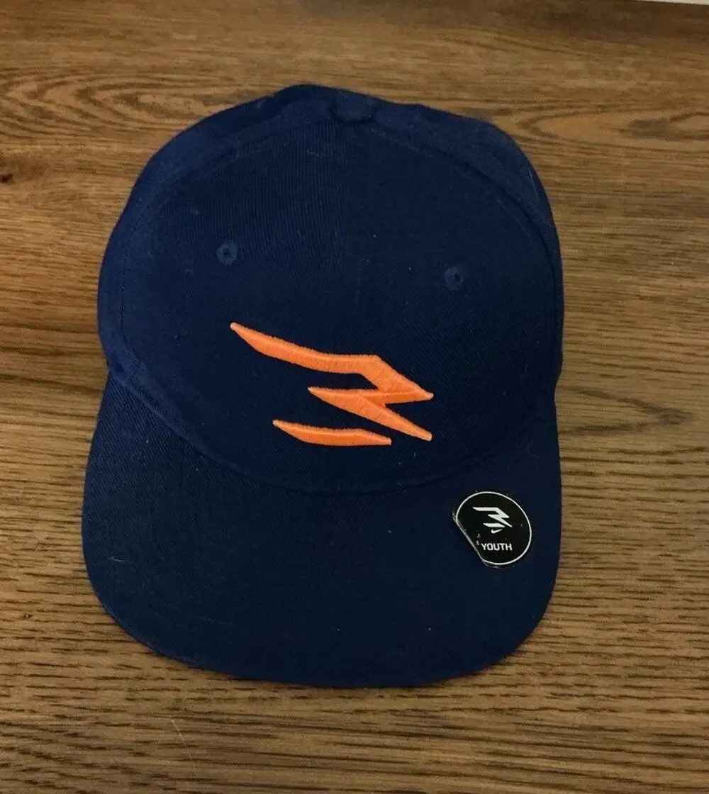 Nike 3Brand Logo Flat Brim SnapBack Hat By Russel Wilson For Kids Blue